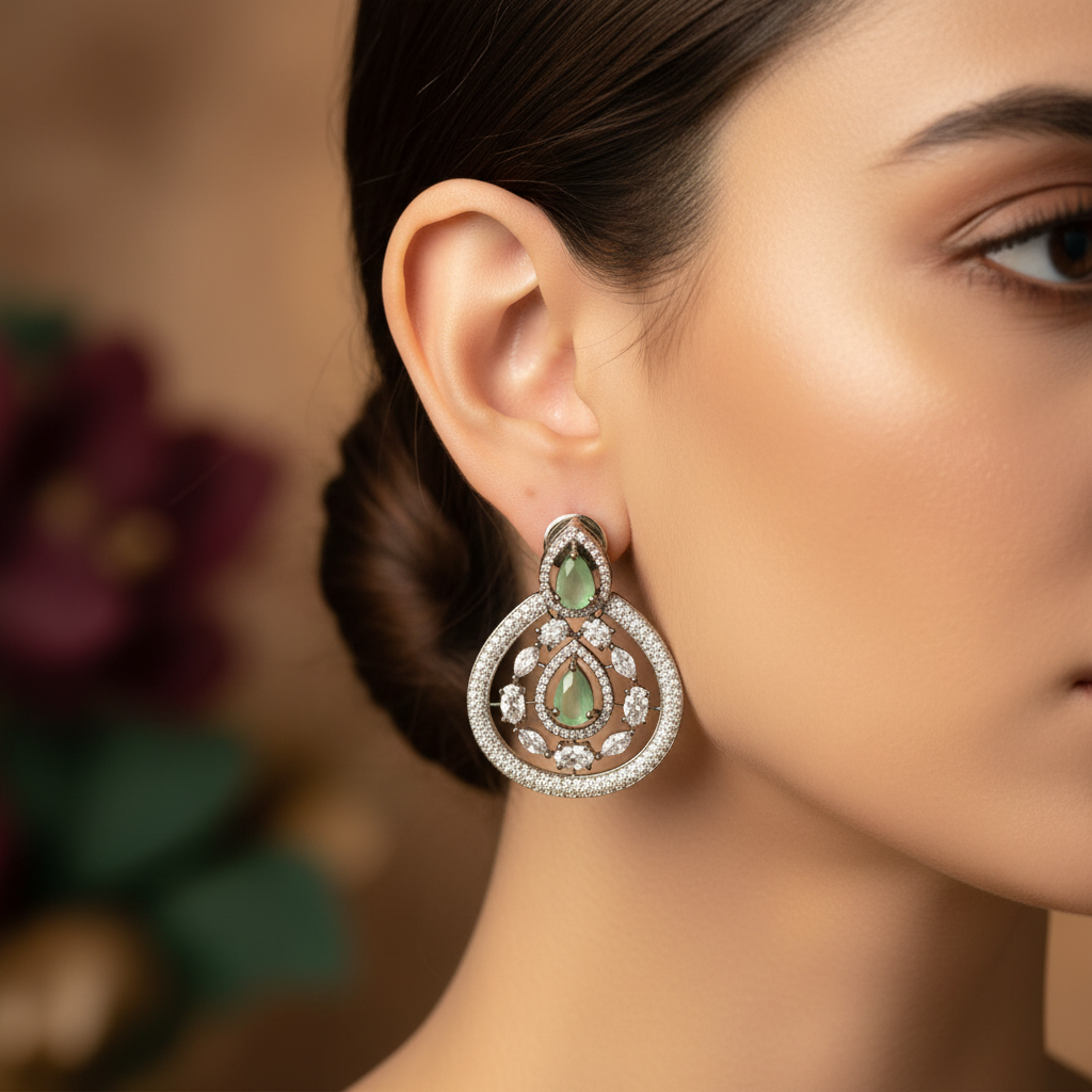 Victorian Chandbali Earrings 