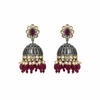 Victorian Polki Kundan Jhumka - White Background