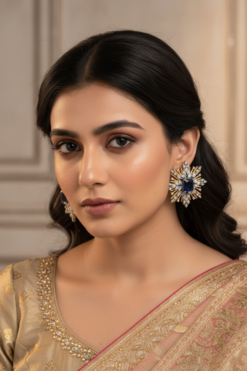 Victorian Starburst AD Stud - Blue