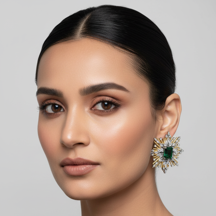 Victorian Starburst - Emerald Green, Minimal Styling