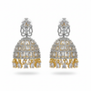 White Background - American Diamond Baguette Jhumka