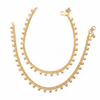 White Background Anklet - Pearl Flower