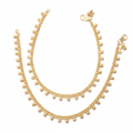 White Background Anklet - Pearl Flower