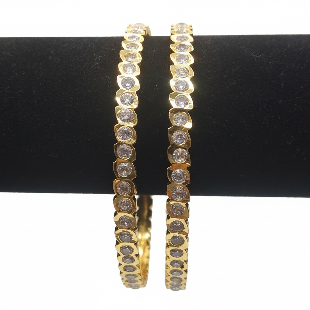 White background bangles