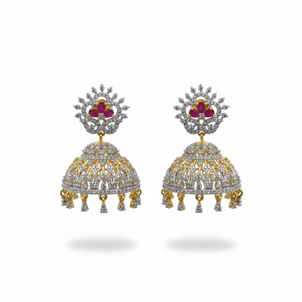 White Background - Gold/Ruby