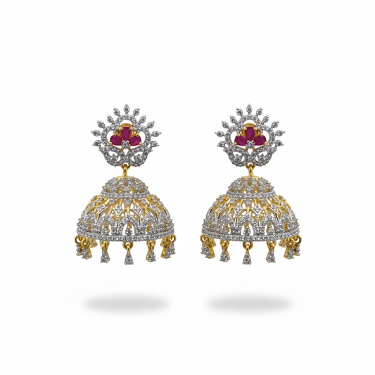White Background - Gold/Ruby
