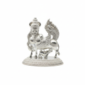 White background Kamdhenu idol