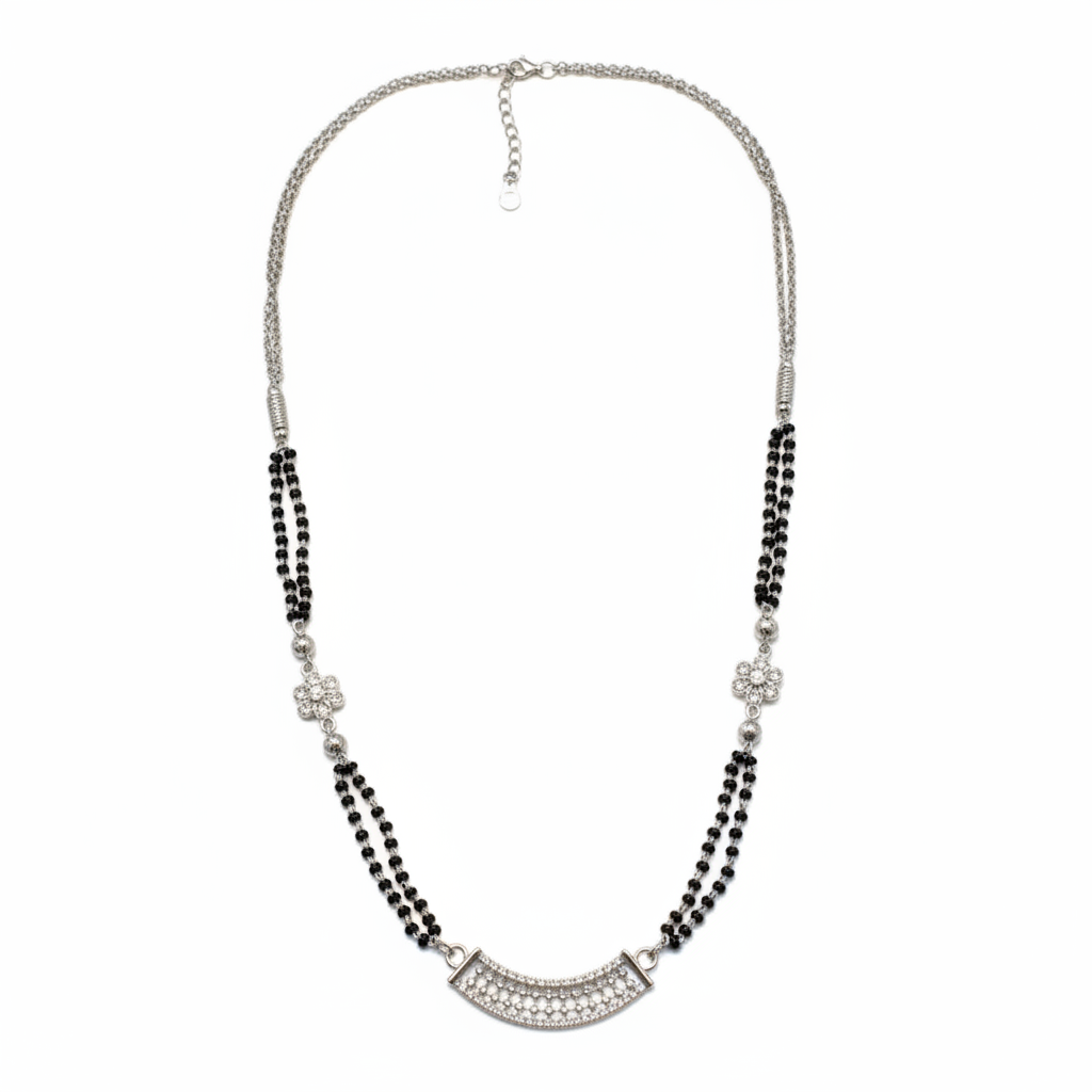 White background mangalsutra