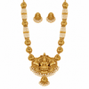 White-background necklace and earrings