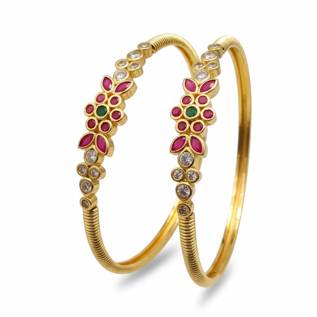 White background temple jewelry bangles