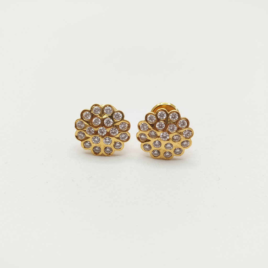 White background version of Panchaloha Kammalu Studs