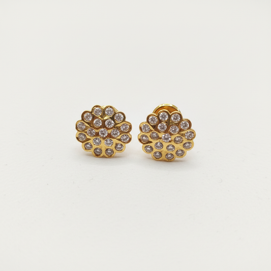 White background version of Panchaloha Kammalu Studs