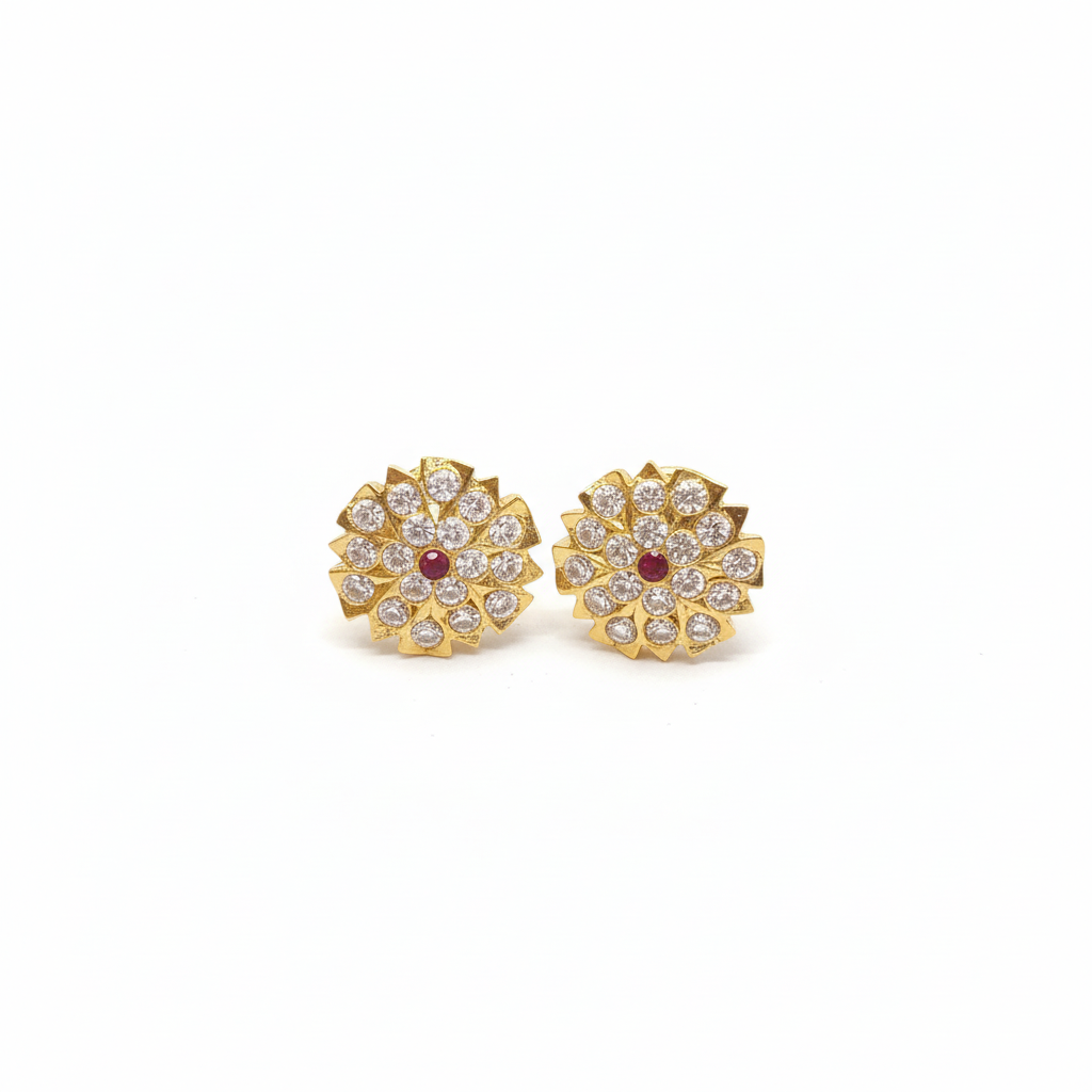 White background version of Panchaloha Kammalu Studs