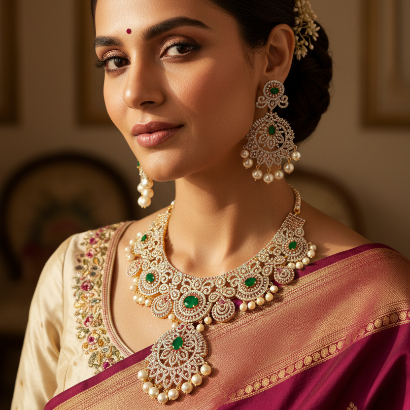 Woman Wearing Necklace - Lifestyle 1