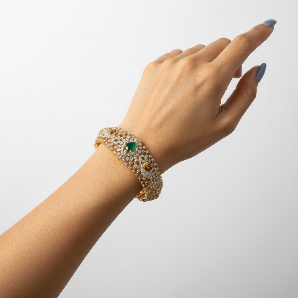 Zircon Emerald Bangles -