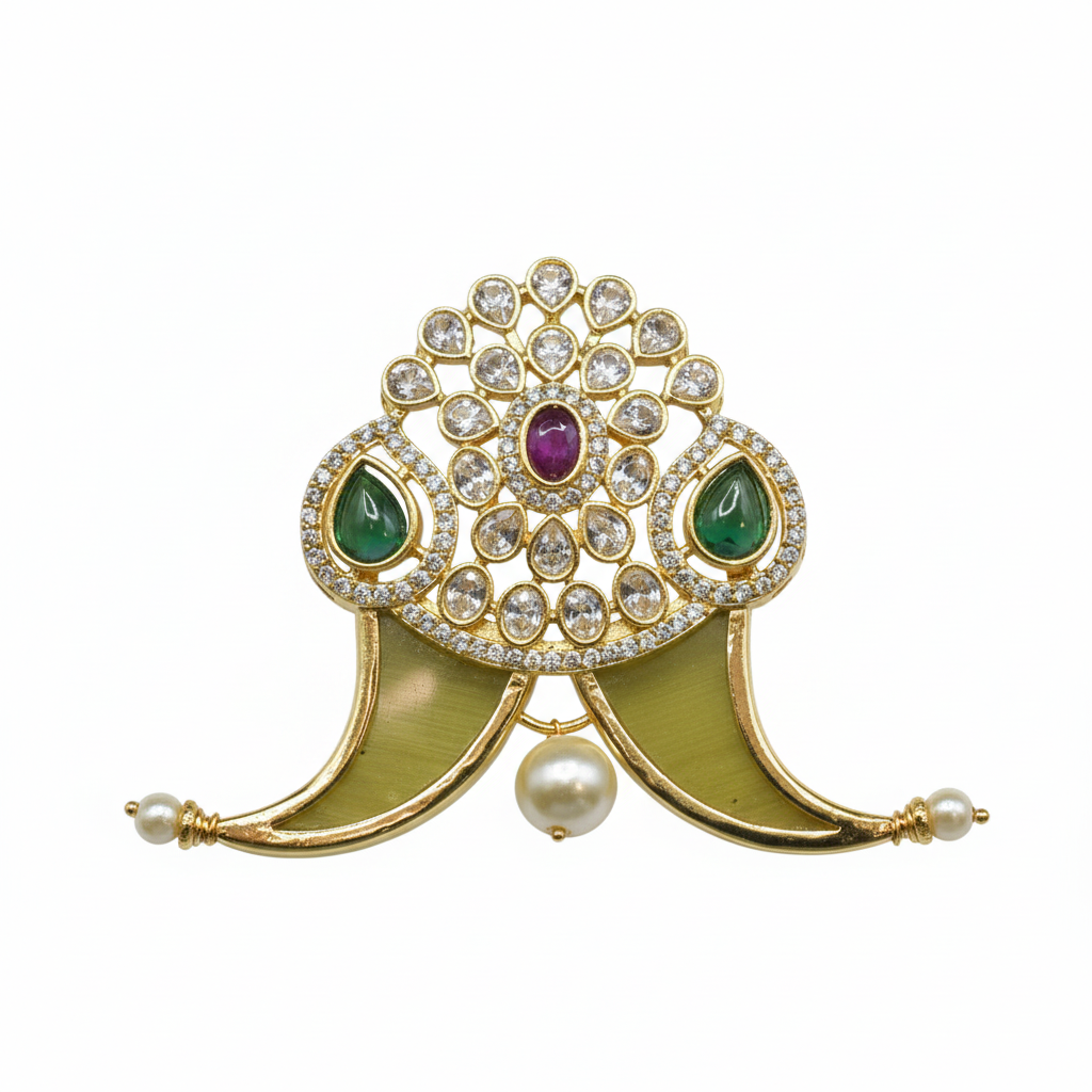 Zircon Puligoru Locket - White Background