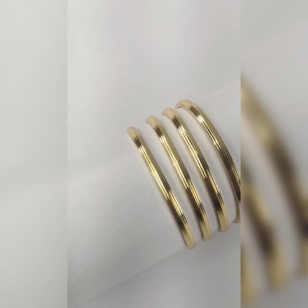 One Gram Gold Baby Bangles with Ruby & Emerald - Traditional Kids Jewelry