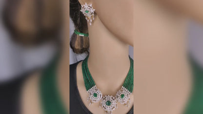 Stylish Emerald Beads Diamond Necklace
By Asp Fashion Jewellery