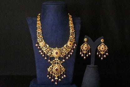 Traditional One Gram Gold Pachi Bridal Haar