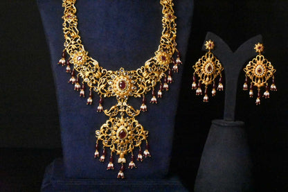 Traditional One Gram Gold Pachi Bridal Haar