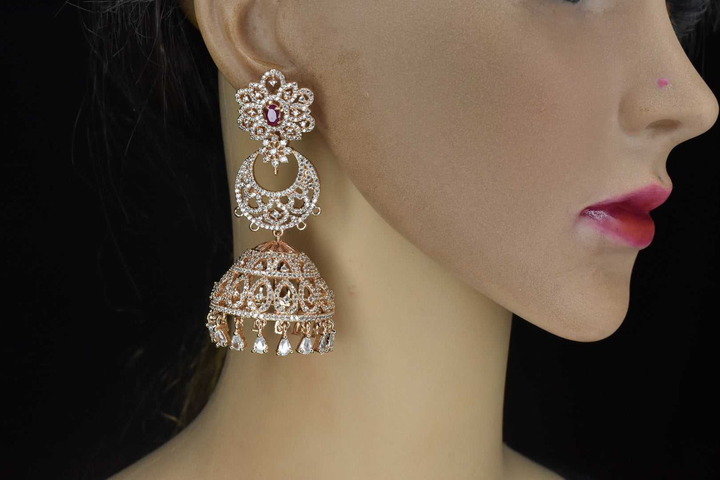 American Diamonds Jhumka