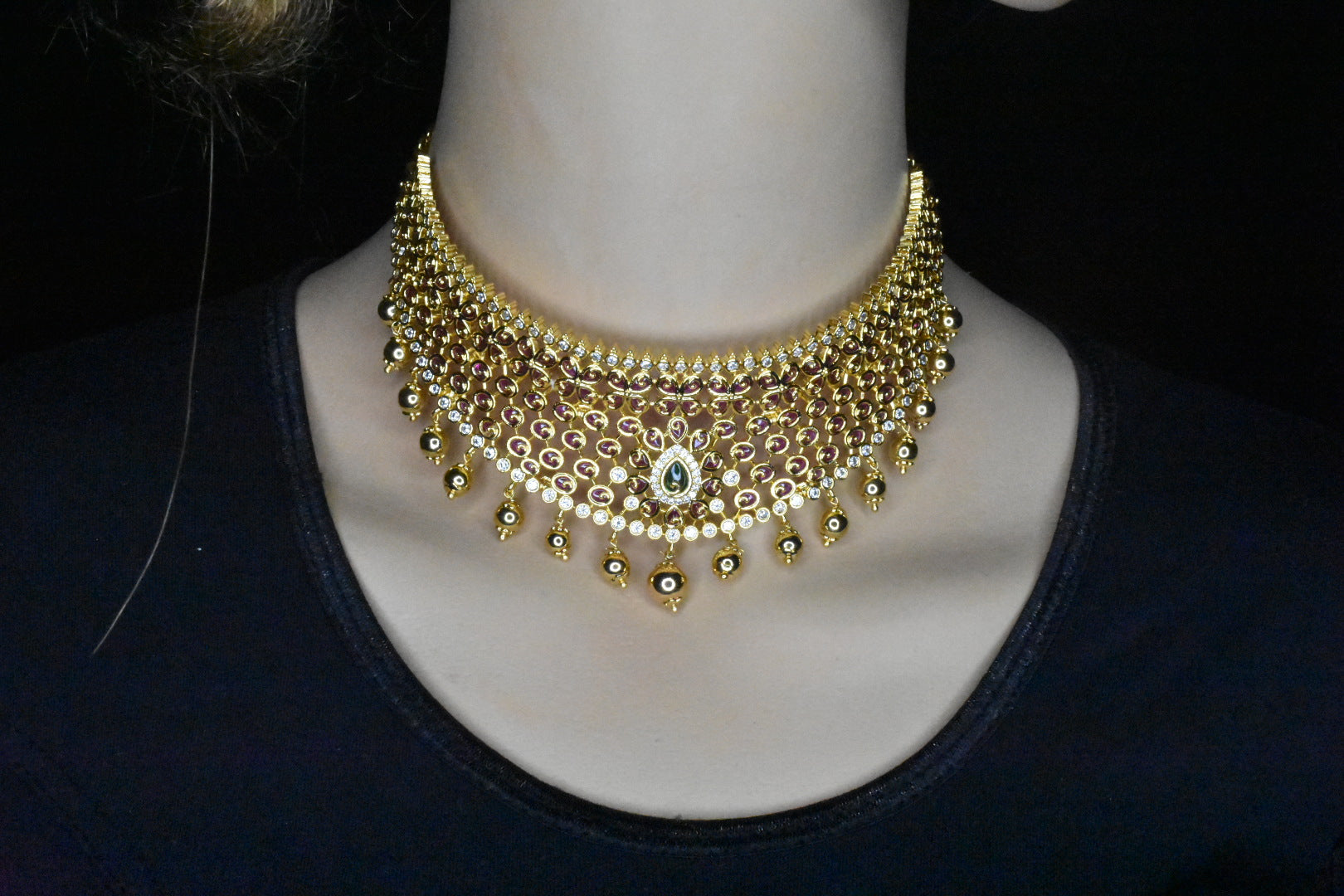 Exquisite Real Kempu Choker