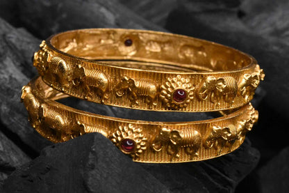 Beautiful Nakshi Antique gold Bangles