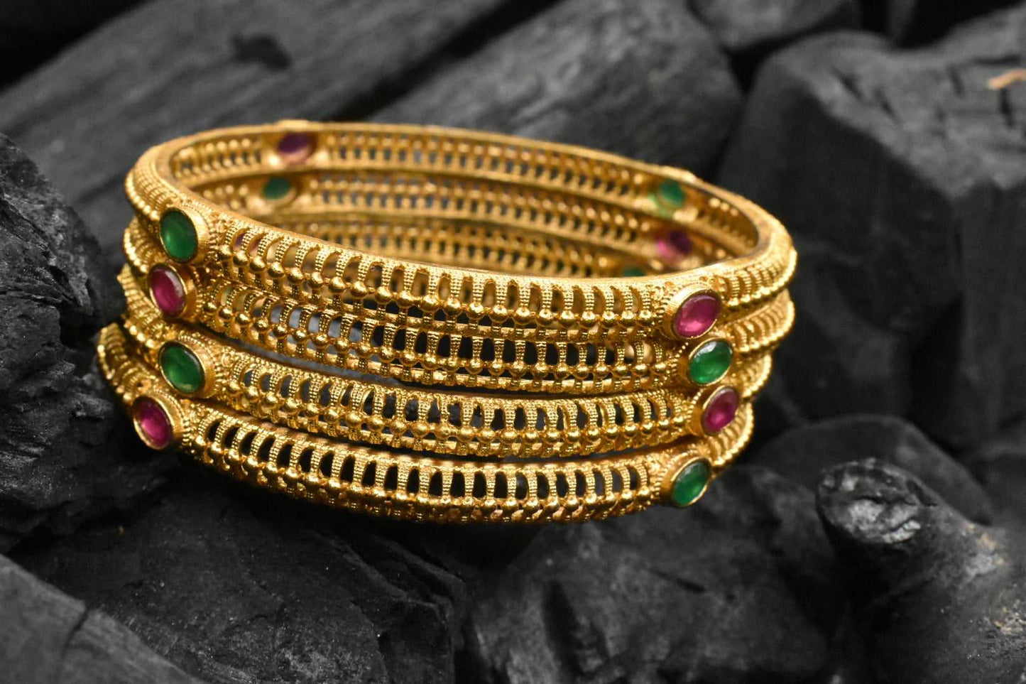 Net Ruby Emralds Bangles