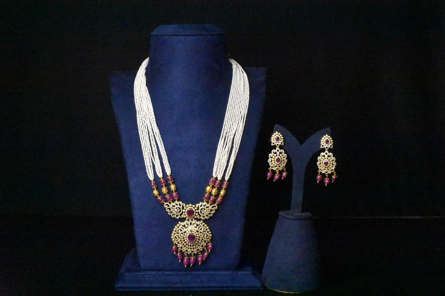 Cz Pendent Set Rani Haram