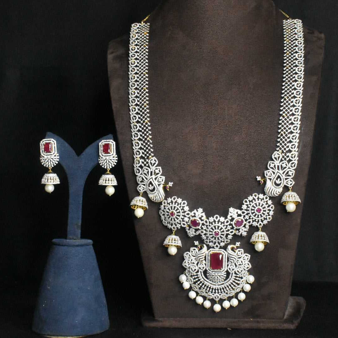 Finely Crafted American Diamonds Necklace Set