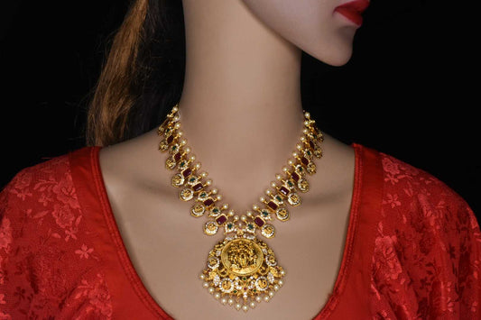 Beautifully Crafted Ram Parivar Short Necklace Set