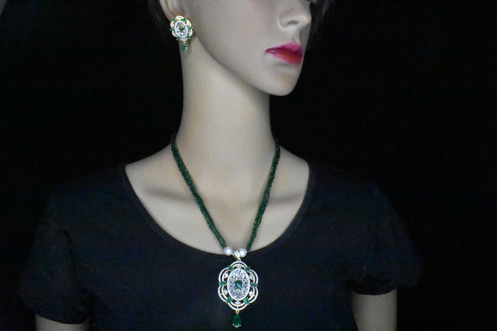 American Diamonds Pendent Set By Asp Fashion Jewellery 