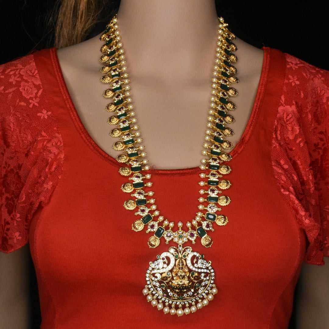 Goddess Laxmi Long Necklace Set