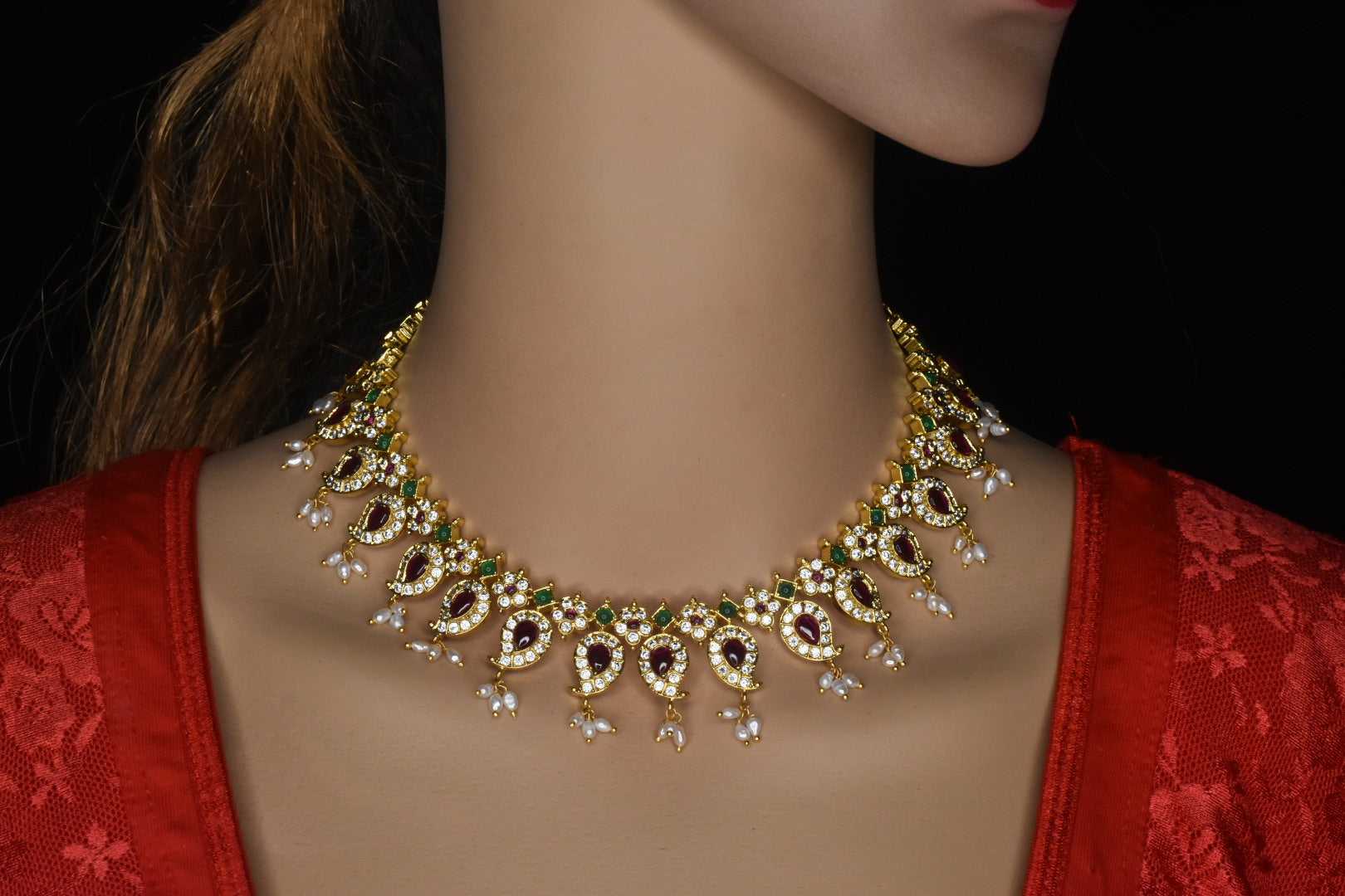 Ruby & Rice Pearls Guttapussalu Style Mango Har