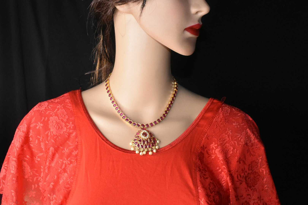 Classic Gold Plated Ruby Attigai