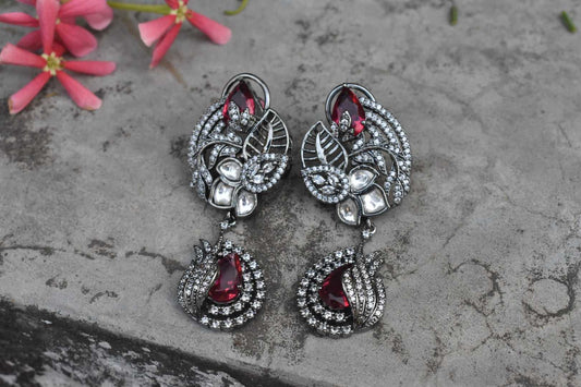 Victorian American Diamonds Dangler Earrings