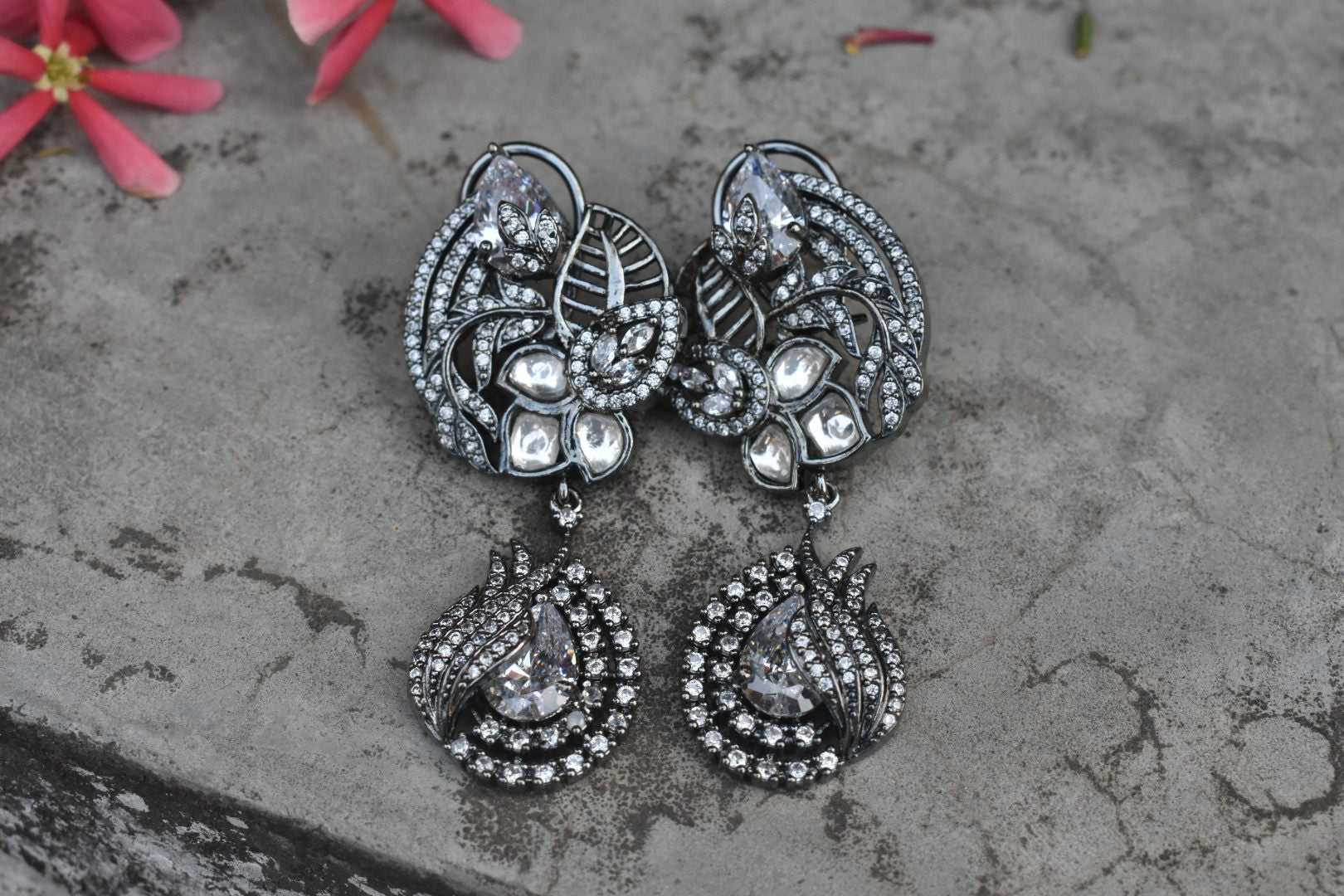 Victorian American Diamonds Dangler Earrings