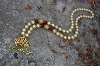 One gram gold puligoru pendant Mala for groom