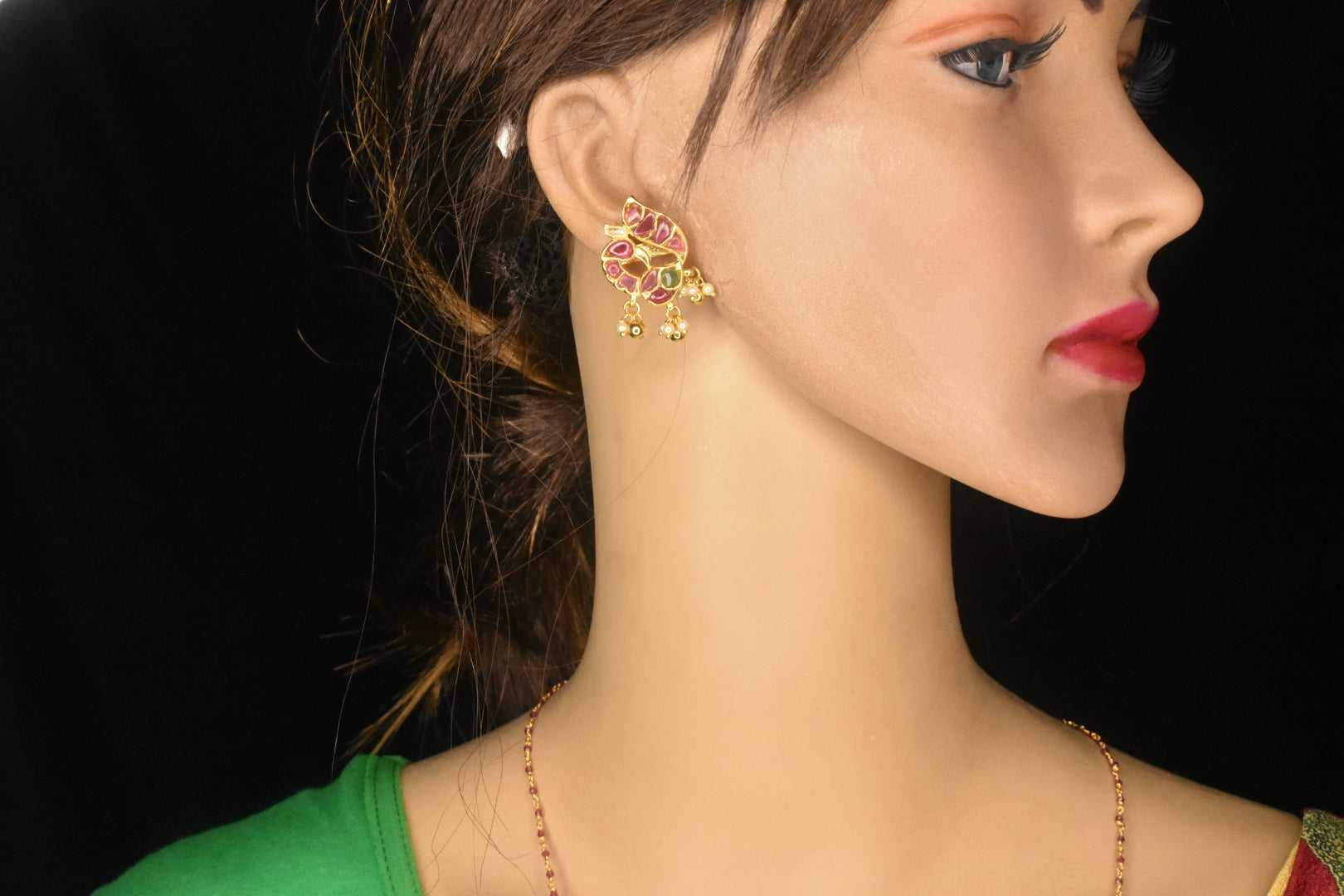 Kundan Studs Earrings By Asp Fashion Jewellery 