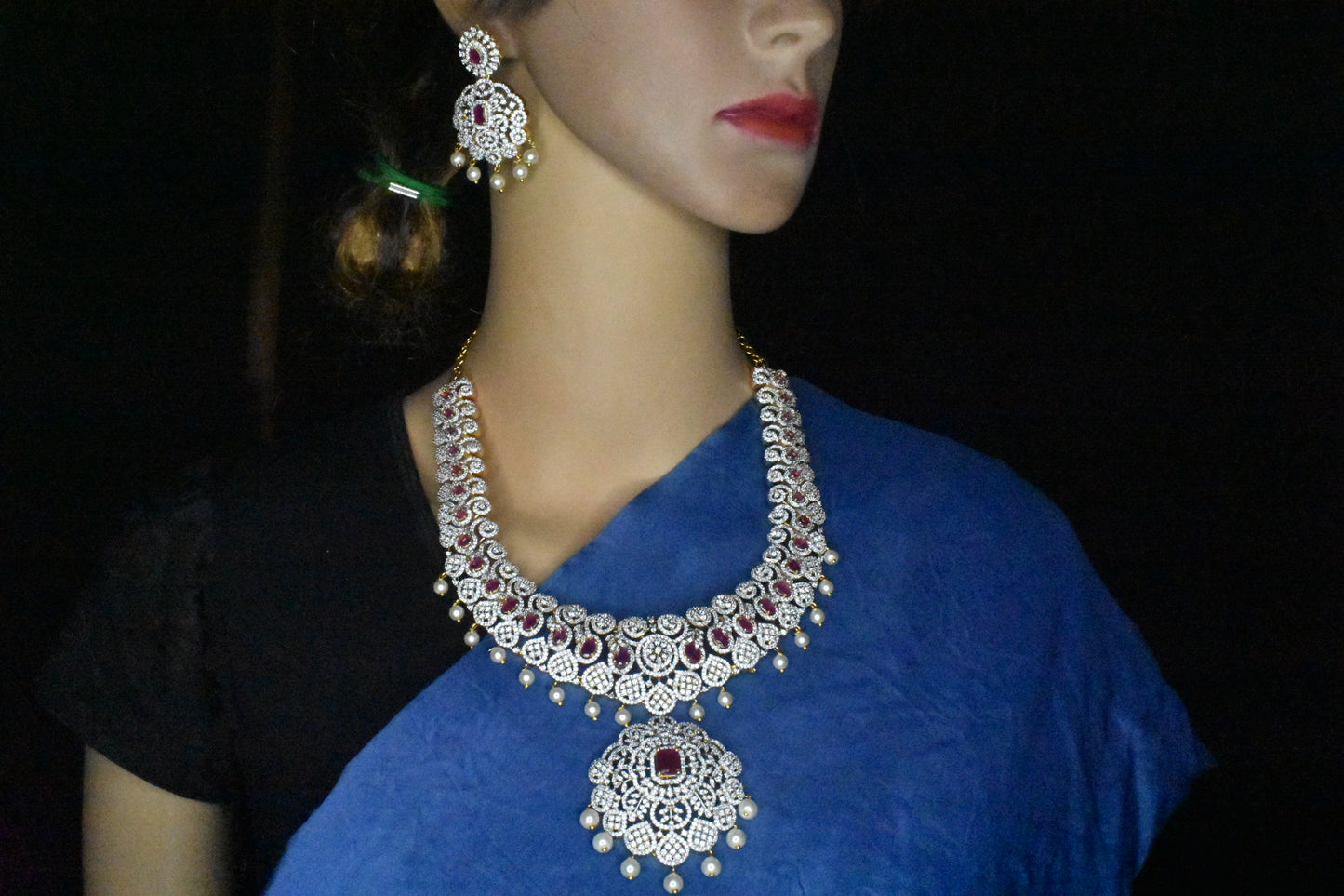American Diamond Florar Necklace