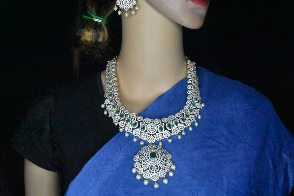 American Diamond Florar Necklace