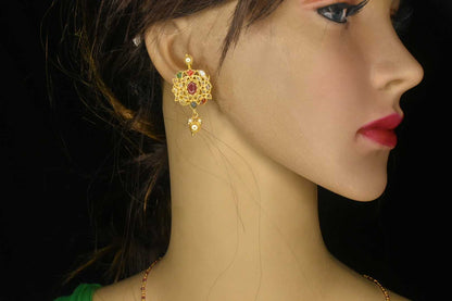 Navratna Studs Earrings By Asp Fashion Jewellery