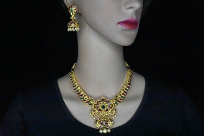 Antique gold Nakshi Necklace set