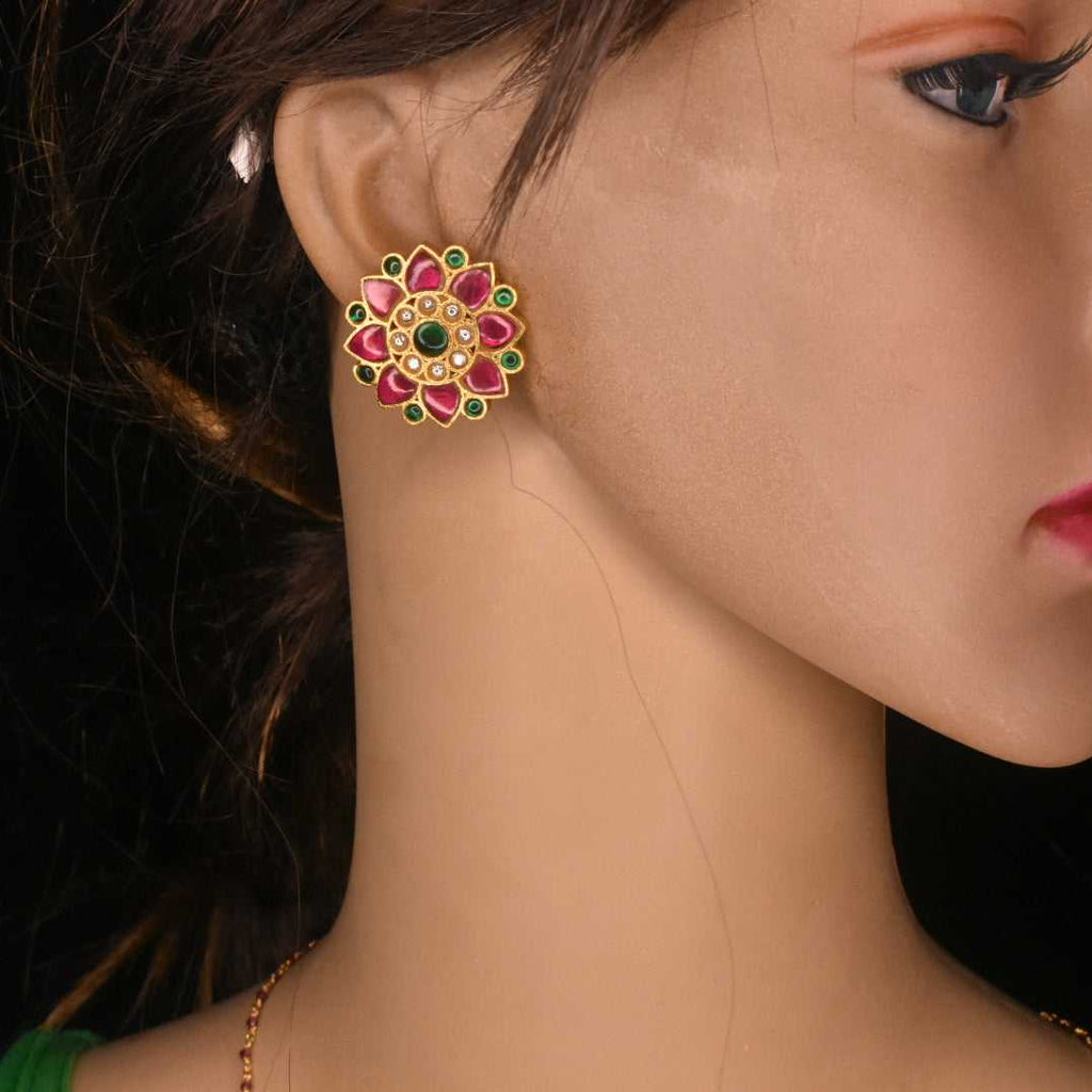 Kundan Screw Back Studs