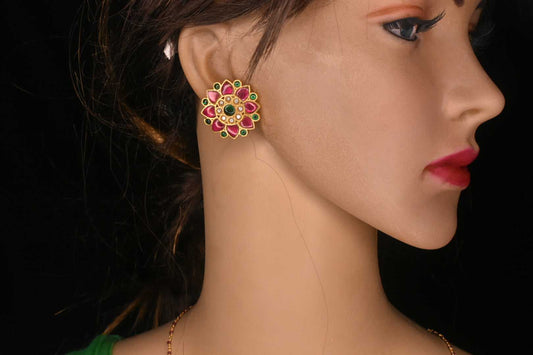 Kundan Screw Back Studs