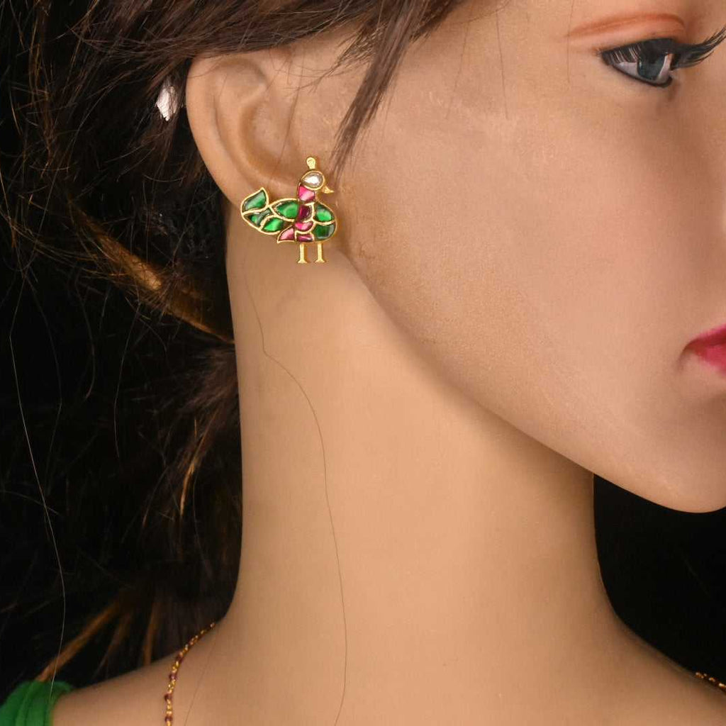 Peacock Stud Earrings
