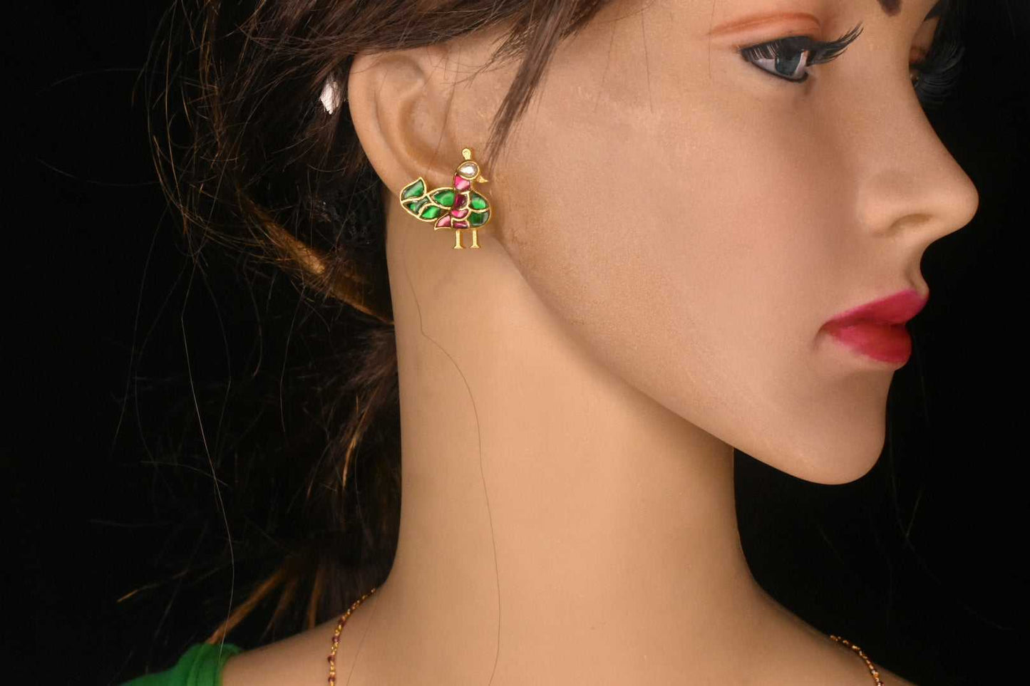 Peacock Stud Earrings