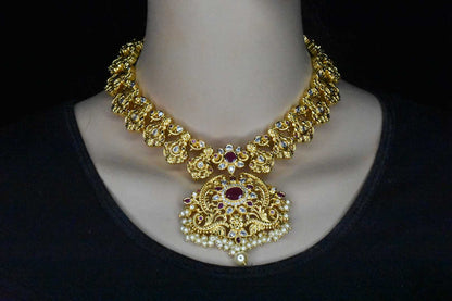 Antique gold Nakshi Necklace set