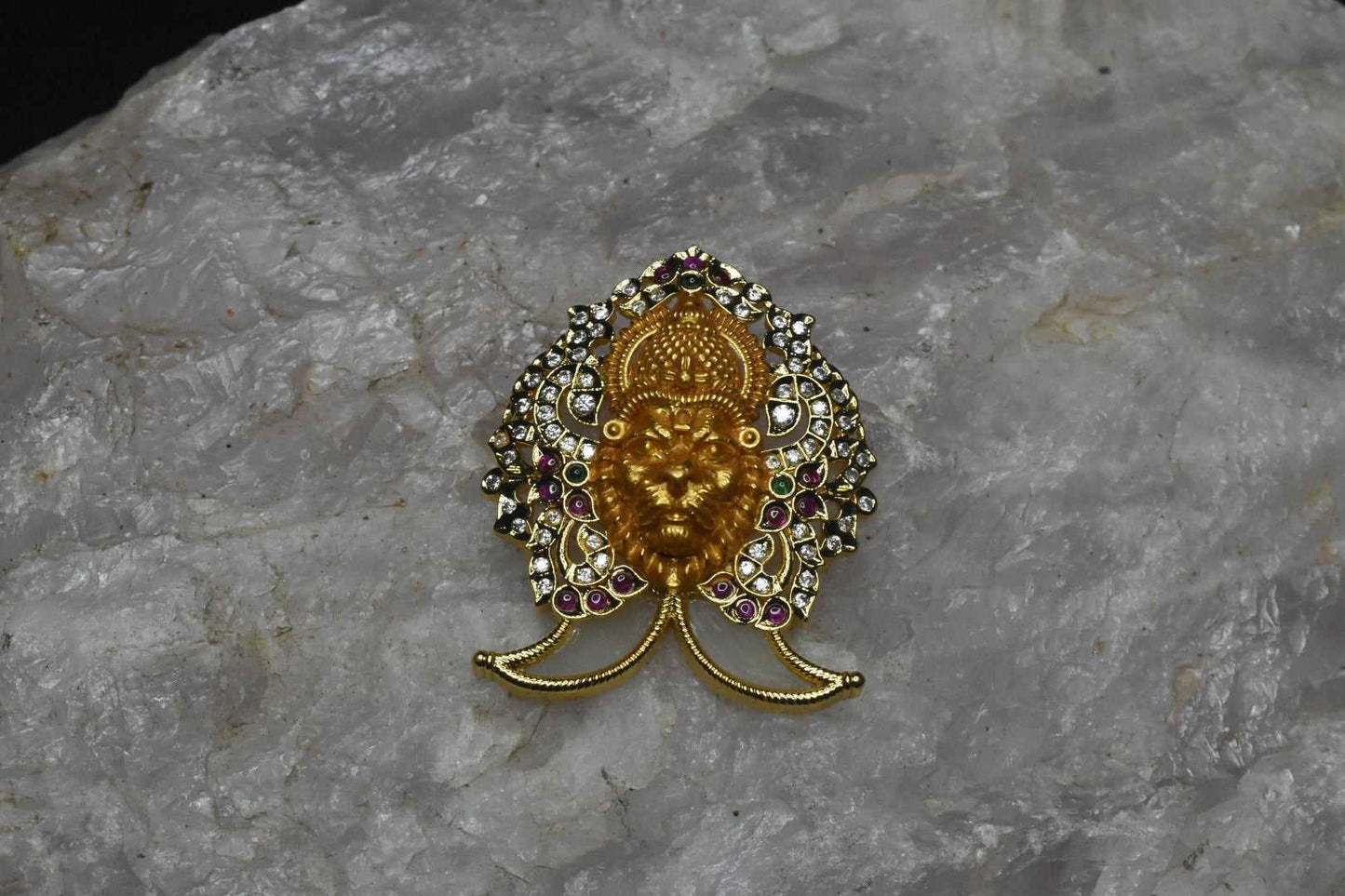 One Gram Gold Narasimha Swamy Puligoru pendant