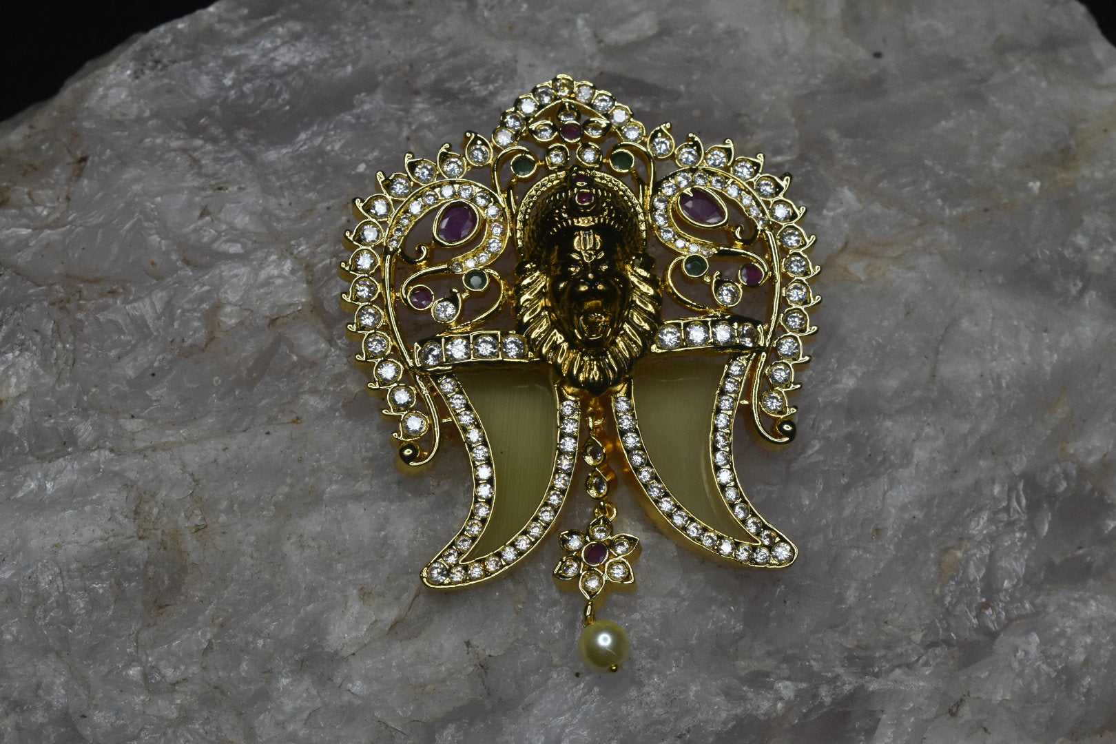 One Gram Gold Narasimha Swamy Puligoru pendant